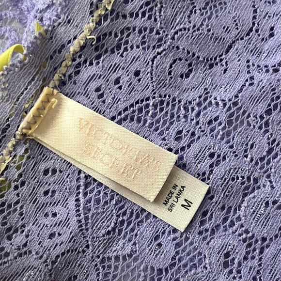 Victoria’s Secret VINTAGE Longline Lace Bralette Womens M Purple Coquette Pastel - Picture 7 of 10